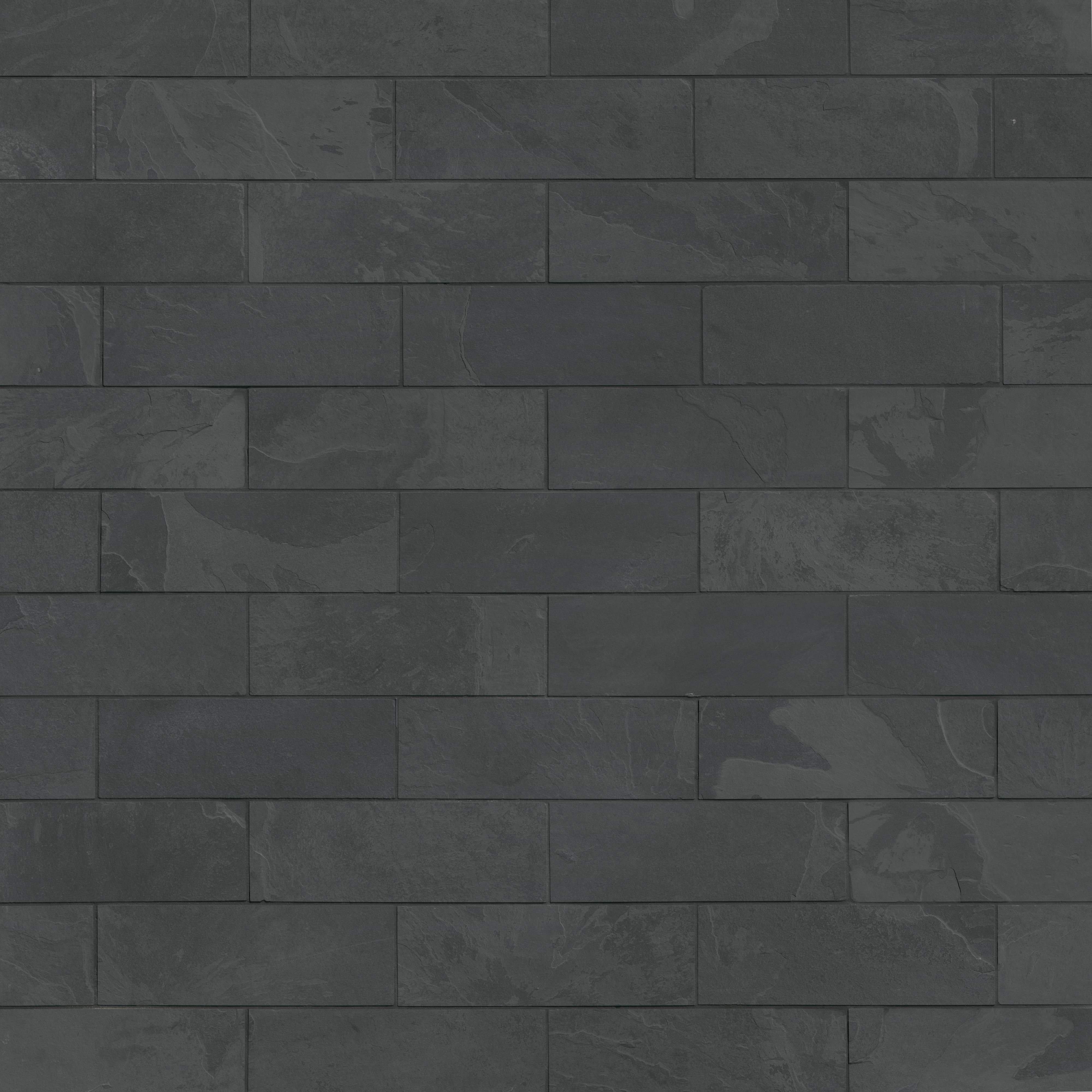 Grond ブラックメタル　blackl Ackland Camden 4 in. x 12 in. Gauged Slate Subway Floor and Wall